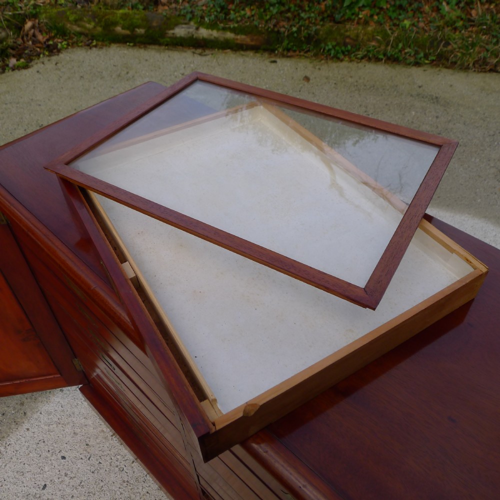 A GOOD AND HIGHLY VERSATILE HONDURAS MAHOGANY COLLECTORS CABINET CIRCA 1870. View XII