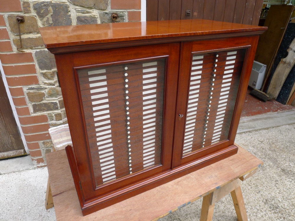 A SUPERB 56 DRAWER MAHOGANY COLLECTORS CABINET BY HOLLAND & SONS. CIRCA 1890. 