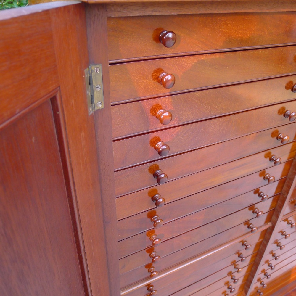 A VERY FINE BRADY 40 DRAWER SOLID MAHOGANY COLLECTORS CABINET CIRCA 1890 View XVIII