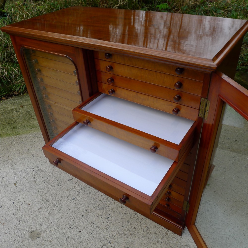 A 30 DRAWER SOLID MAHOGANY DE-LUXE COLLECTORS CABINET BY J.T.CROCKETT. CIRCA  1890. View XVI