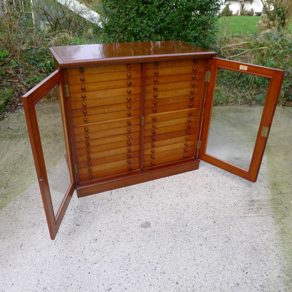 A 30 DRAWER SOLID MAHOGANY DE-LUXE COLLECTORS CABINET BY J.T.CROCKETT. CIRCA  1890. View XVII