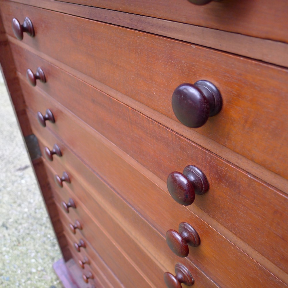 A FINE SOLID MAHOGANY 12 DRAWER COLLECTORS CABINET CIRCA 1830.  View V