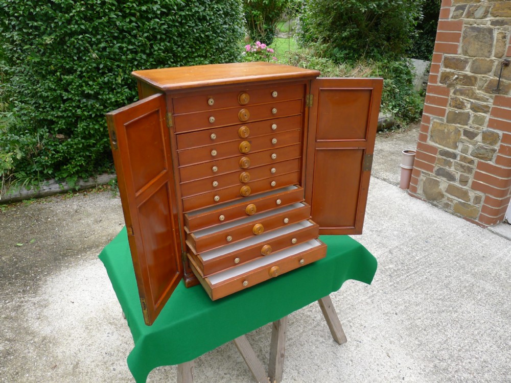A VICTORIAN DEAL 'ARTS AND CRAFTS' COLLECTORS CABINET CIRCA 1895.