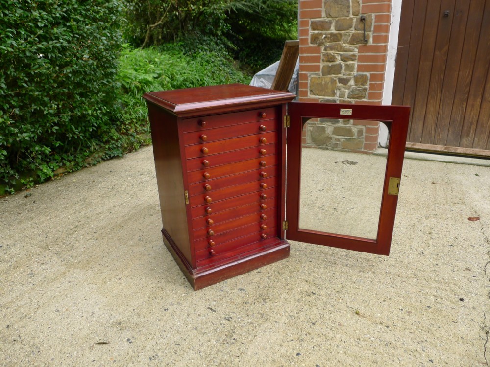 A GOOD WATKINS & DONCASTER 12 DRAWER COLLECTORS CABINET CIRCA 1890