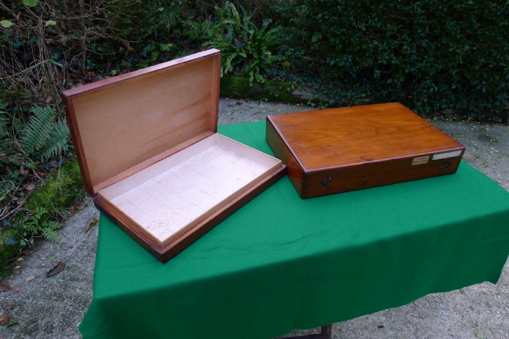 2 GOOD COLLECTORS CABINET STORAGE BOXES. CIRCA 1890. J.T.CROCKETT View VI