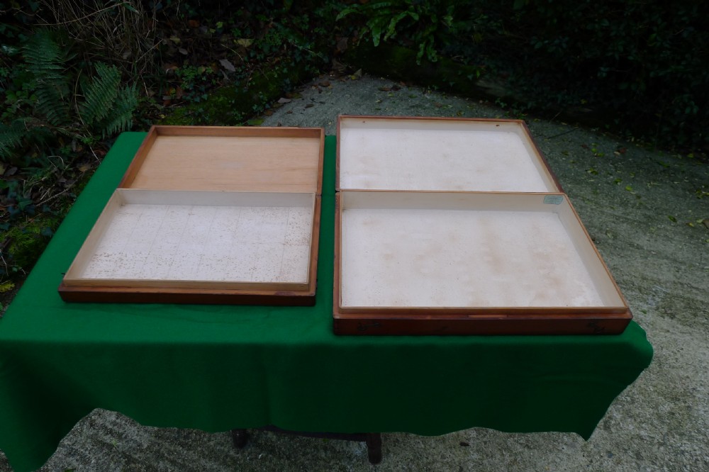 2 GOOD COLLECTORS CABINET STORAGE BOXES. CIRCA 1890. J.T.CROCKETT View X