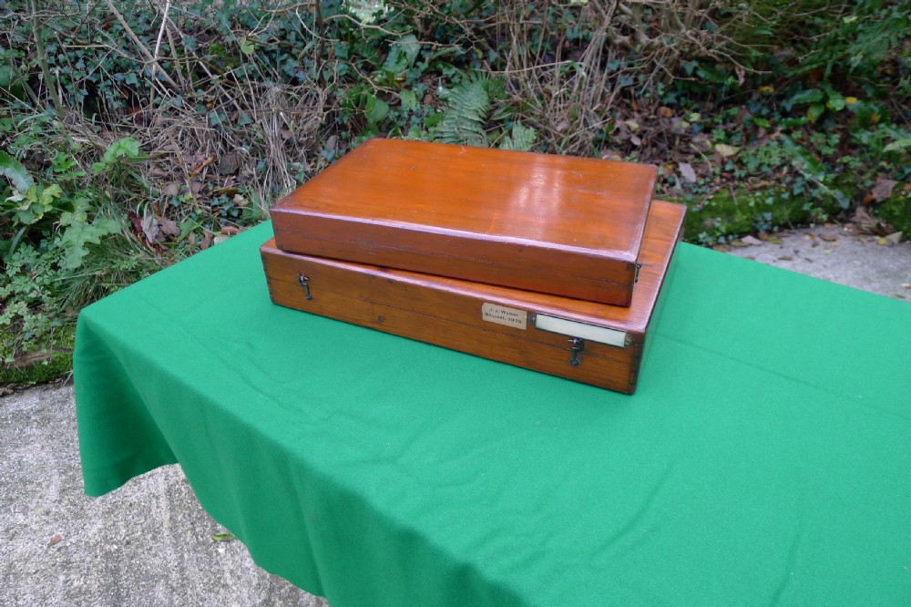 2 GOOD COLLECTORS CABINET STORAGE BOXES. CIRCA 1890. J.T.CROCKETT View XIII