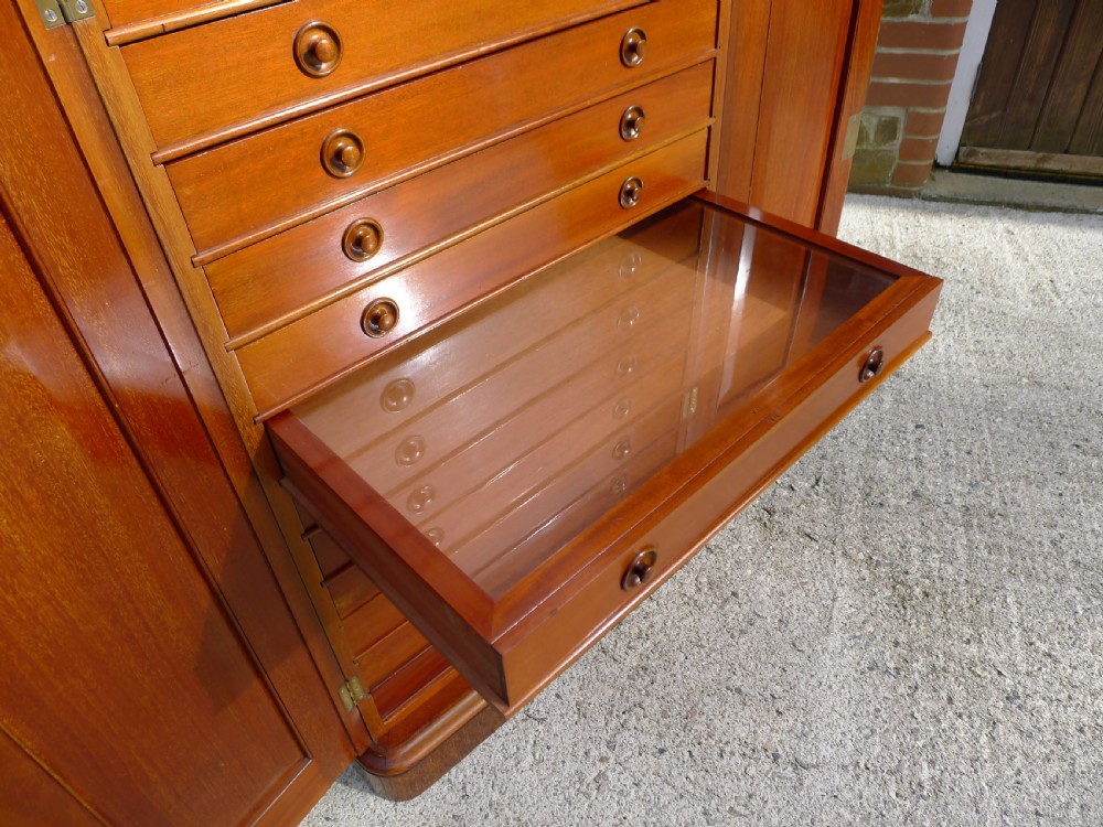 AN EXCELLENT VICTORIAN MAHOGANY COLLECTORS CABINET CIRCA 1880. View III