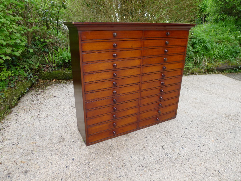 EX CAMBRIDGE UNIVERSITY GEOLOGY 24 DRAWER GEOLOGY COLLECTORS CABINET. CIRCA 1870. View IV