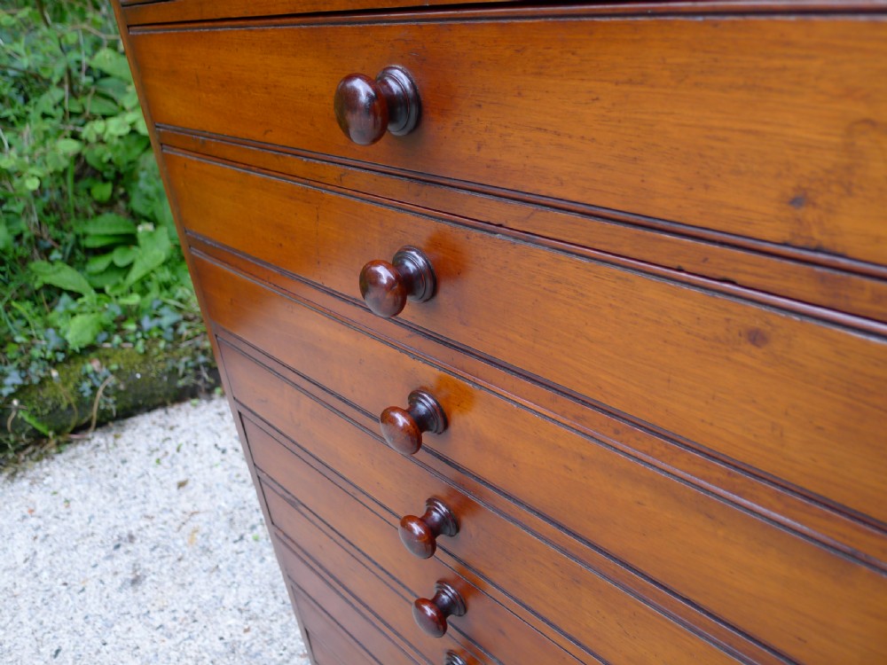 EX CAMBRIDGE UNIVERSITY GEOLOGY 24 DRAWER GEOLOGY COLLECTORS CABINET. CIRCA 1870. View VI