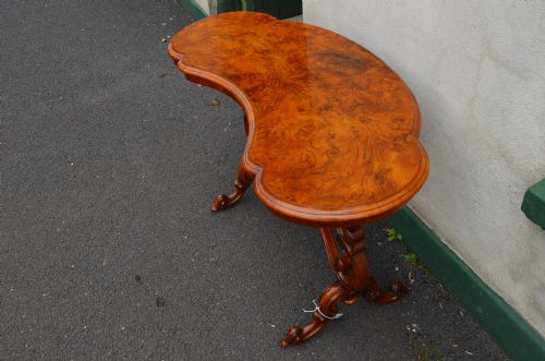 VICTORIAN BURRWALNUT SIDE TABLE - ADDITIONAL PHOTO 5