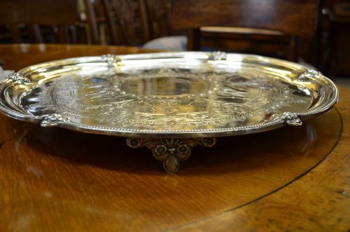 VICTORIAN SILVER SALVER - ADDITIONAL PHOTO 2