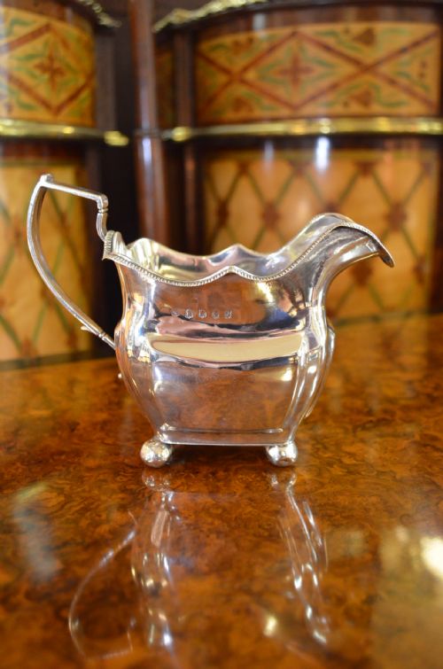 GEORGIAN IRISH SILVER CREAM JUG - ADDITIONAL PHOTO 1