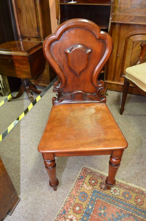 PAIR VICTORIAN HALL CHAIRS - ADDITIONAL PHOTO 2