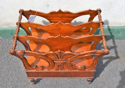 VICTORIAN MAHOGANY CANTERBURY - ADDITIONAL PHOTO 1