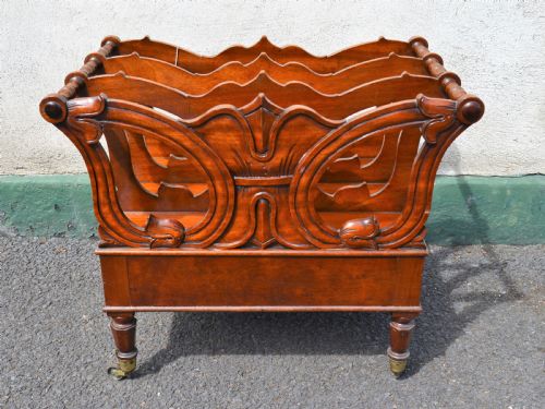 VICTORIAN MAHOGANY CANTERBURY - ADDITIONAL PHOTO 3