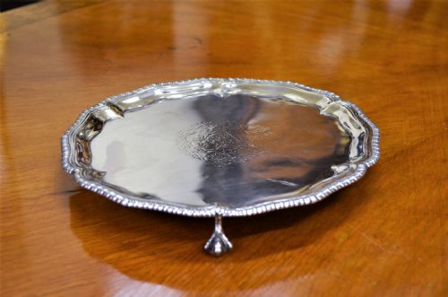 18TH CENTURY SILVER SALVER - ADDITIONAL PHOTO 1