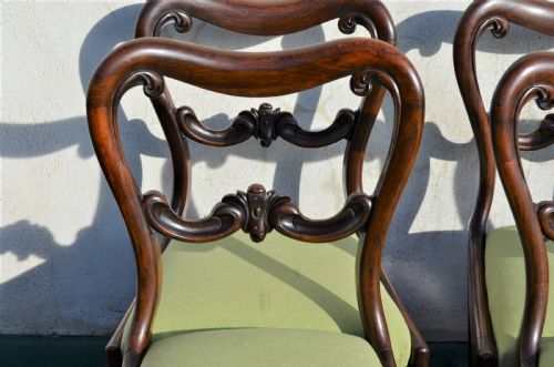 SET OF SIX VICTORIAN ROSEWOOD CHAIRS - ADDITIONAL PHOTO 2