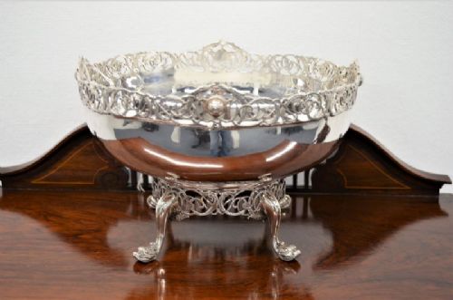 Irish Silver Bowl on Stand