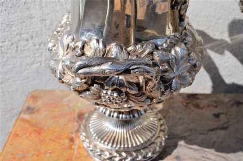 TWO IRISH SILVER TWIN HANDLED VASES - ADDITIONAL PHOTO 4