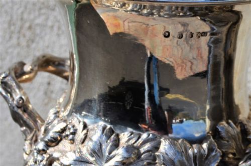 TWO IRISH SILVER TWIN HANDLED VASES - ADDITIONAL PHOTO 6