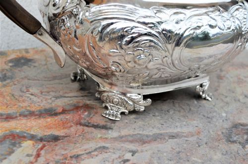 IRISH SILVER TEA POT - ADDITIONAL PHOTO 3