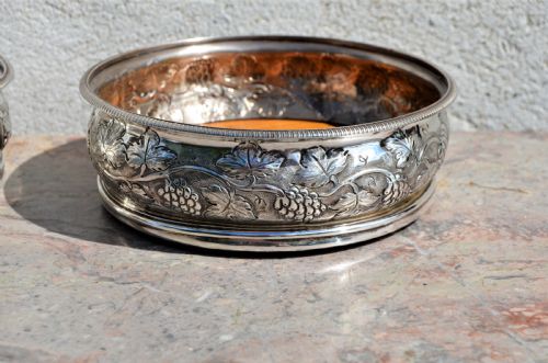 PAIR OF SILVER GEORGIAN COASTERS - ADDITIONAL PHOTO 1