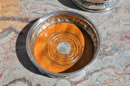 PAIR OF SILVER GEORGIAN COASTERS - ADDITIONAL PHOTO 2