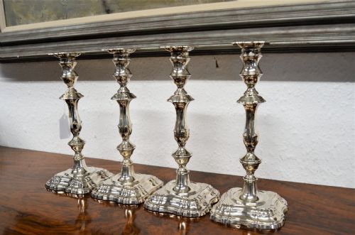 SET OF FOUR SILVER CANDLESTICKS - ADDITIONAL PHOTO 1