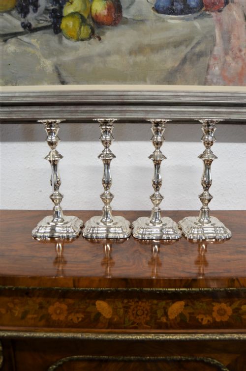 SET OF FOUR SILVER CANDLESTICKS - ADDITIONAL PHOTO 4