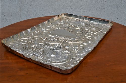 SILVER DRESSING TABLE TRAYBY WILLIAM COMYNS SILVERSMITH - ADDITIONAL PHOTO 3