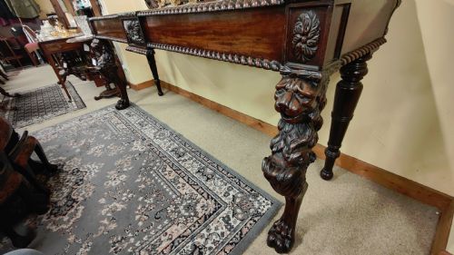 WILLIAM IV IRISH CARVED MAHOGANY SERVING TABLE - ADDITIONAL PHOTO 4