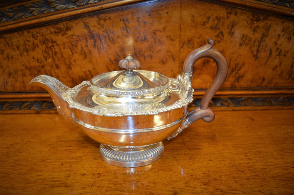 Four piece silver tea service View VI