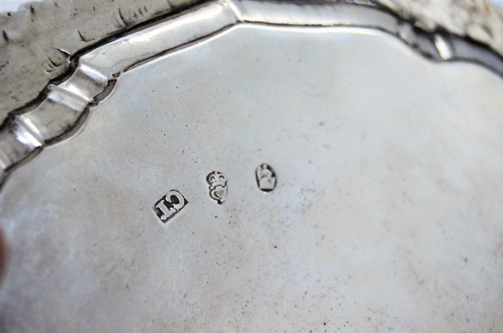 18th Century irish silver salver View II