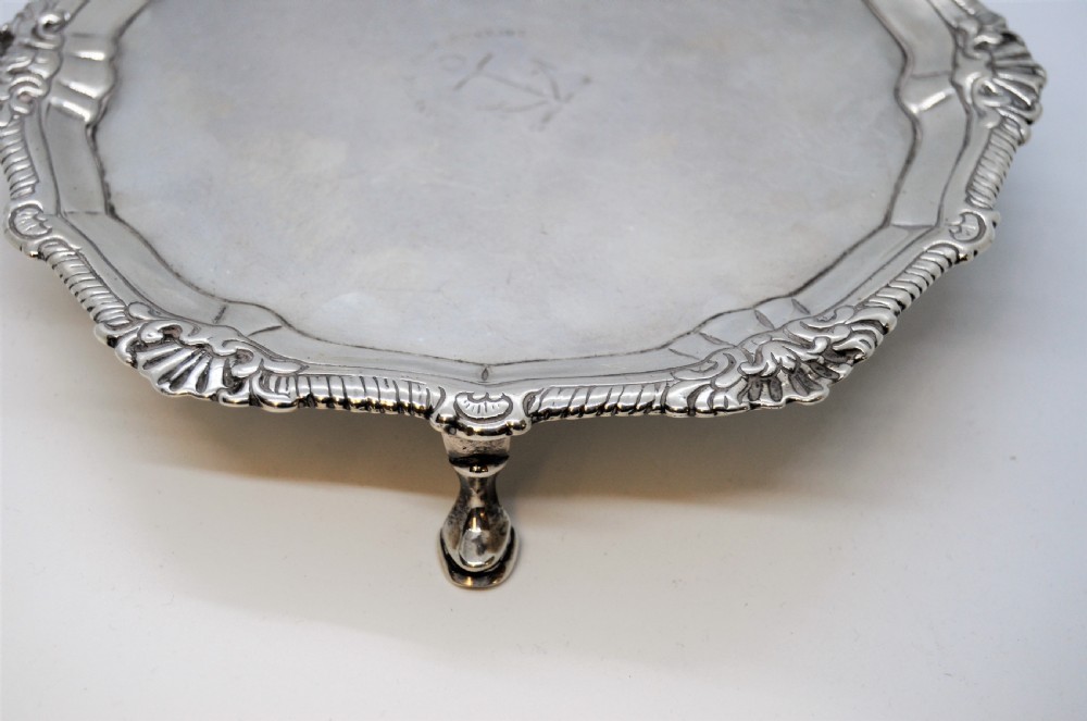 18th Century irish silver salver View IV