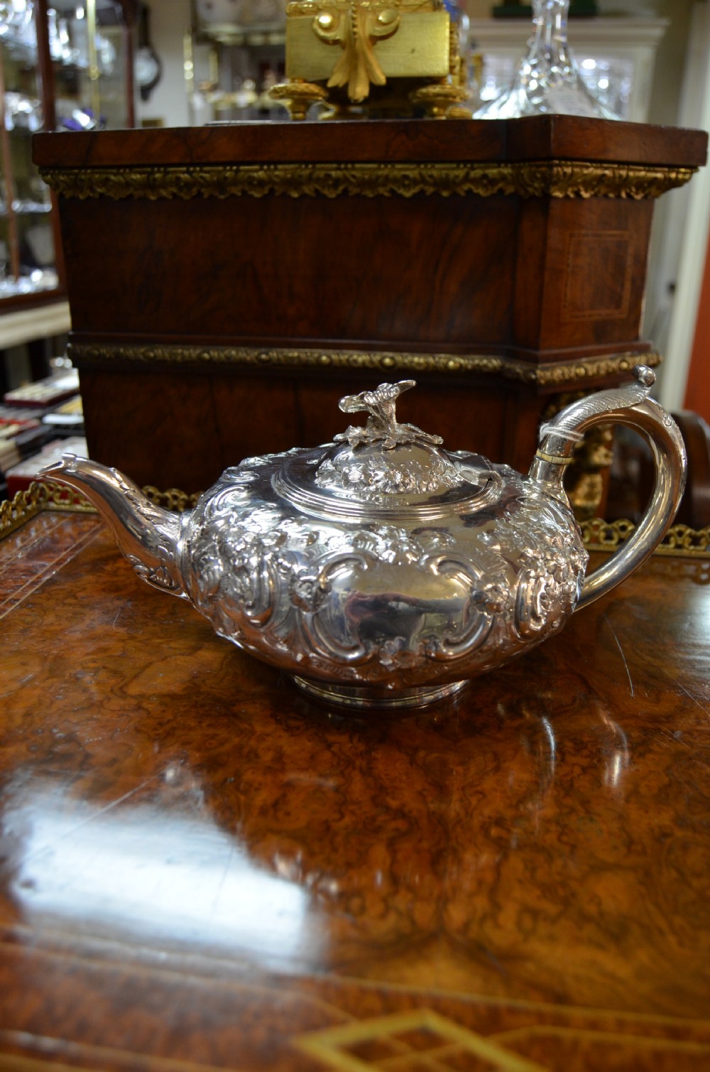 Victorian silver tea pot