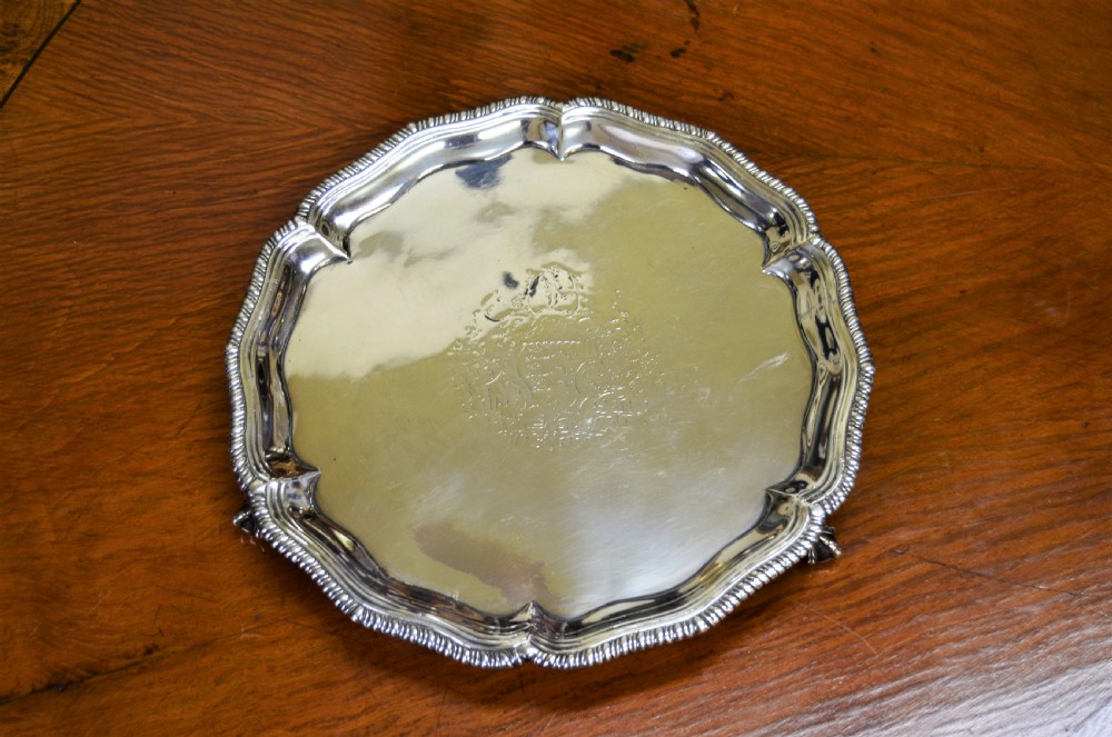 18th century silver salver View IV