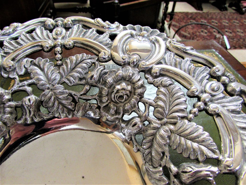 Ornate georgian silver basket View IV