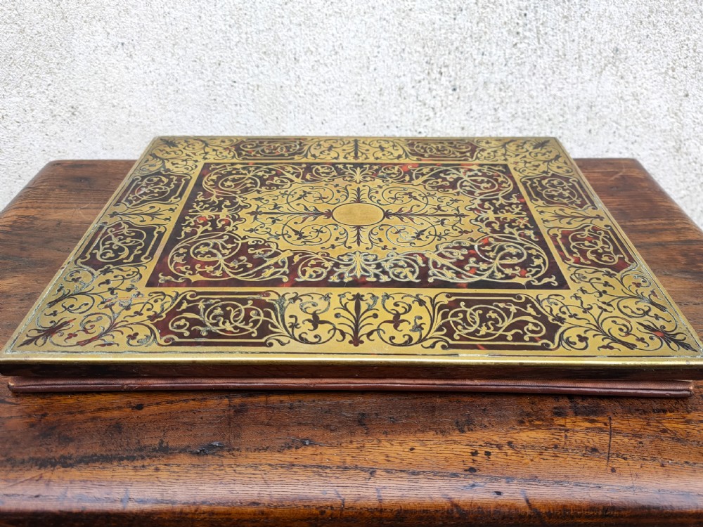19th century boulle desk blotter View II