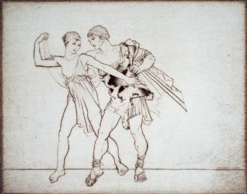 Sir William Russel Flint Etching, Titled 'Allegro'