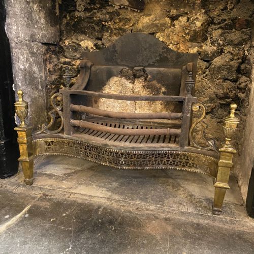GEORGE III BRASS AND CAST IRON FIRE GRATE - ADDITIONAL PHOTO 3