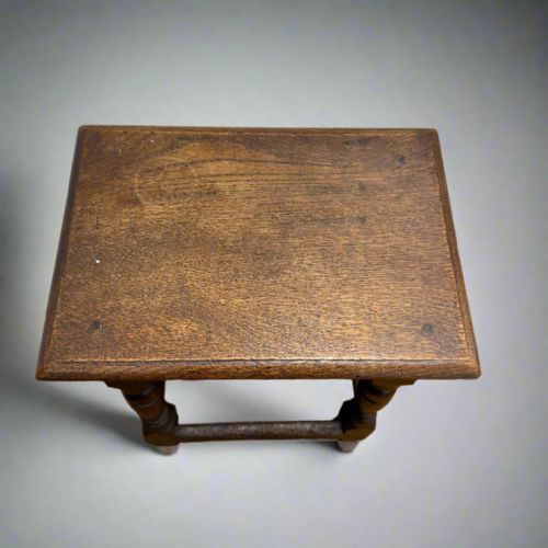 19TH CENTURY OAK JOINT STOOL - ADDITIONAL PHOTO 1