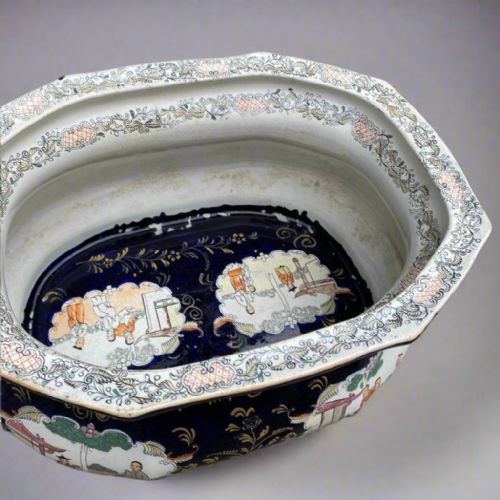 MASON IRONSTONE CHINOISERIE FOOTBATH WITH CHINESE SCENES CIRCA 1840 - ADDITIONAL PHOTO 2