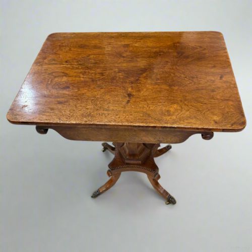 REGENCY ROSEWOOD RECTANGULAR SIDE TABLE WITH SINGLE DRAWER - ADDITIONAL PHOTO 2