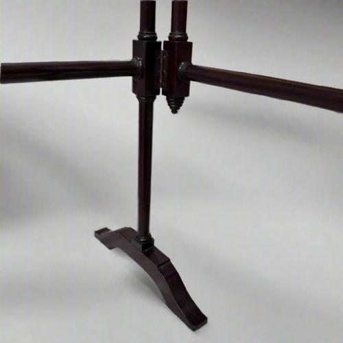 19TH CENTURY MAHOGANY FOLDING TOWEL STAND WITH TURNED RAILS - ADDITIONAL PHOTO 2