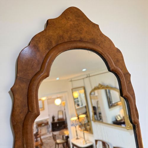 EDWARDIAN WALNUT FRAMED MIRROR - ADDITIONAL PHOTO 1