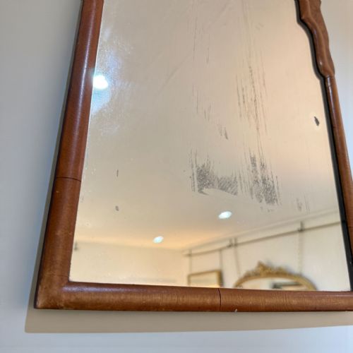 EDWARDIAN WALNUT FRAMED MIRROR - ADDITIONAL PHOTO 2