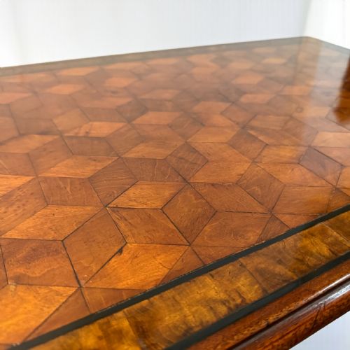 EDWARDIAN WALNUT PARQUETRY TOP TABLE - ADDITIONAL PHOTO 1