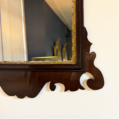 GEORGIAN MAHOGANY FRET MIRROR - ADDITIONAL PHOTO 1