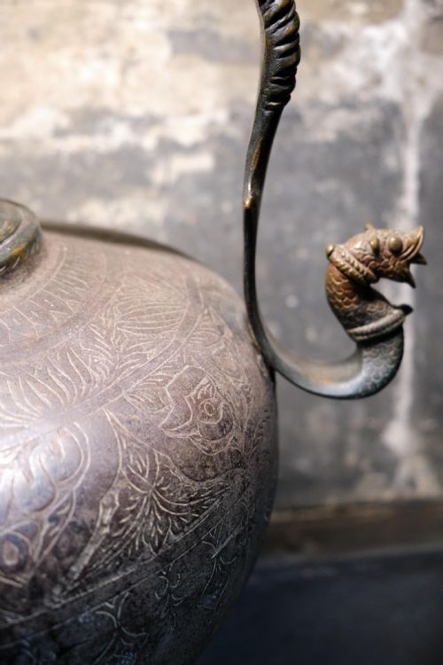 INDIAN BRONZE TEAPOT CIRCA 1840 - ADDITIONAL PHOTO 5